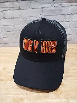 Guns N Roses Black Trucker Hat Baseball Cap 80s Heavy Metal Rock Band Snapback • $20