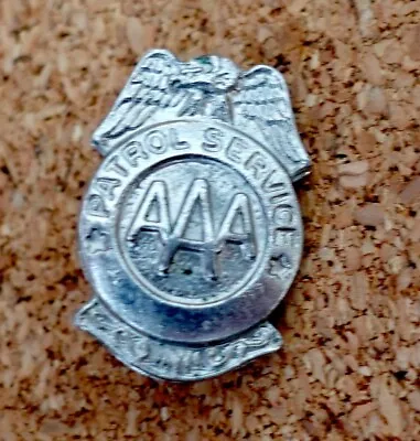 Vintage AAA Patrol Service Lapel Pin School Program Silver Tone • $9.99