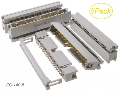 5-Pack 40-Pin Male IDC Flat Ribbon Cable Box Header 2.54mm Pitch Connectors • $9.95