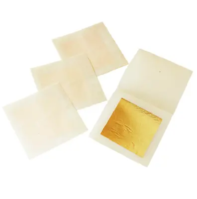 10 PCS Edible Gold Leaf REAL .999 24K Sheets Foil Cake Baking Paper Food Grade • $9.49