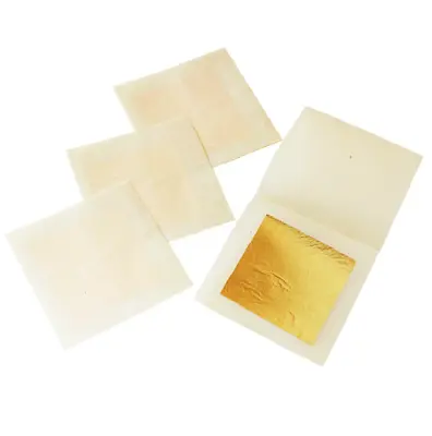 GOLD Leaf 100 Sheets Edible Genuine 24k Food Gilding 99.99% Pure Solid Leaves • $49.99