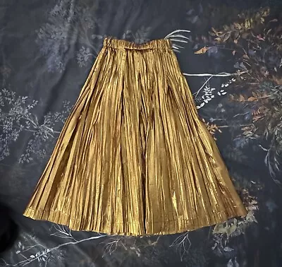 💛 Gorman 💛 Size Au 6 Gold Maxi Skirt Elastic Waist Summer 2015 Metallic Party • $50