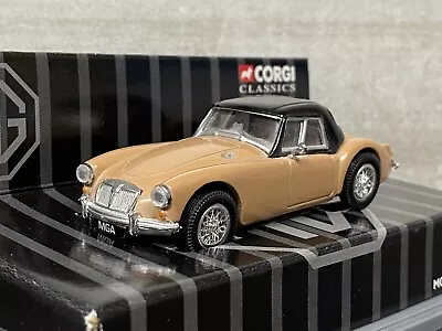 1:43 *BOXED* CORGI CLASSICS MGA HARD TOP Beige 03101 Model Car *RARE* Vanguards • $21.41