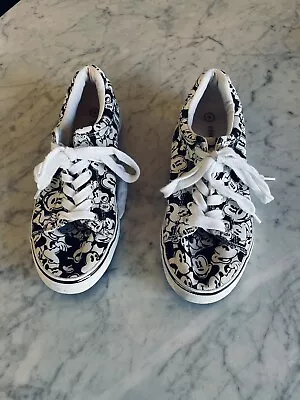 Disney Women’s Size 8 Mickey Mouse Tennis Shoes Sneakers 129855 Black White • $11.20