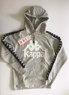 KAPPA Men’s Hoodie Cotton Grey White Black Jacket 222 Banda Hurtado Size M • $49.99