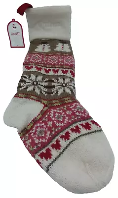 Pottery Barn Kids Quinn Classic Fair Isle Snowman Hearts Wool Stocking Christmas • $73.15