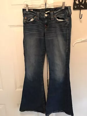 Women's True Religion Carrie Flare Bell Bottom Jeans Medium Wash Size 29x31 • $27