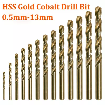 HSS Gold Cobalt Jobber Drill Bit - For Drilling Stainless Steel & Hard Steels • £1.91