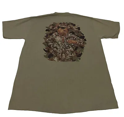 $30 • Buy Vintage 1992 Joe Camel Camouflage Front Pocket T-Shirt Men’s L Made In USA