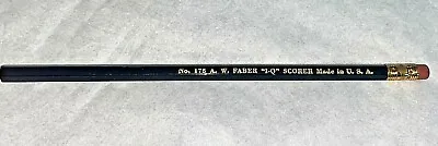 Vintage A.W. FABER No. 175   I-Q   SCORER Black PENCIL Made In USA Unsharpened • $13.47