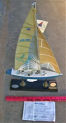 $574.99 • Buy 87 DENNIS CONNER SIGNED STARS & STRIPES America's Cup Yacht Model  FREE SHIPPING