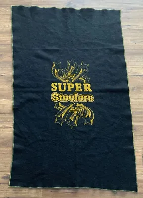 Pittsburgh Steelers WOOL Stadium Lap Stadium Blanket Super Steelers Vintage • $24.99