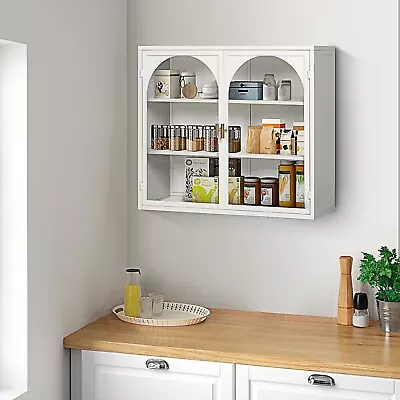 Modern Two-door Wall Cabinet With Featuring Three-tier Storage • $150.57