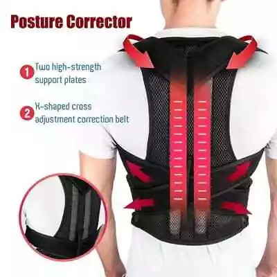 Adjustable Posture Corrector Men Low Back Support Shoulder Brace Belt For Women • $8.99