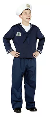 Navy Sailor Uniform Military Soldier Child Costume Kids Size 4-6 • $11.99