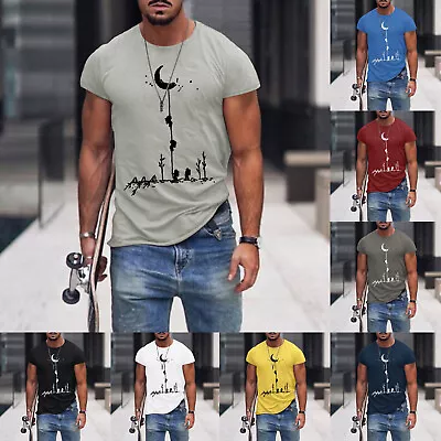 Diesel T Shirts For Men Mens Summer Fashion Casual Cotton T Shirt Short Sleeve • $12.99