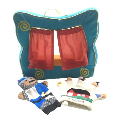 Puppet Theater Small Take-Along Manhattan Toy 13  X 15  And 2 Puppets  • $30.59