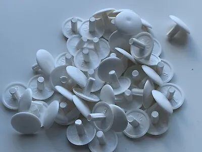 £2.60 • Buy 50 White Plastic 3mm Kitchen Cabinet Hole Cover Caps Ikea Cupboard Confirmat PZ3