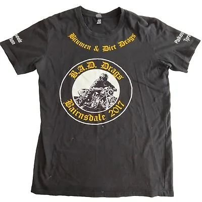 Dirt Drags Shirt Men's Size Medium Black - Speedway Dragster Motorcycle Bikes • $19.58