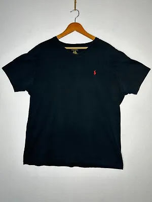 POLO RALPH LAUREN Black T-Shirt Me's Size Large • $6.88