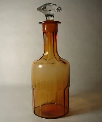 Cambridge Glass Barware #1322 Amber Gold Bottle Decanter With Clear Stopper 11  • $95