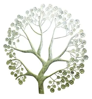 Distressed Silver Tree Of Life Photo Holder Wall Mounted Iron Card Sculpture • $187