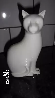 £27.95 • Buy Stunning Poole Pottery Large White Cat 18.7cm