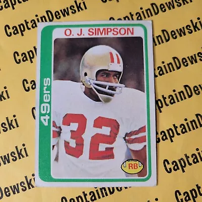 O.J. SIMPSON 1978 Topps #400 HOF San Francisco 49ers • $0.99