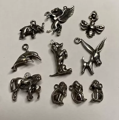 Vintage Sterling Silver Animal Charms Lot 24grams • $36