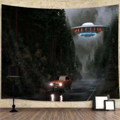 Ufo Forest Extra Large Tapestry Wall Hanging Background Movie Poster Fabric • $13.36