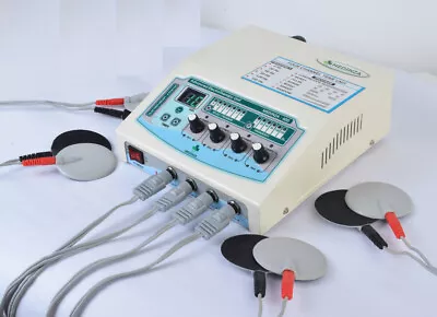 Prof. Home Use 4 Channel Electrotherapy Unit Physical Ultrasound Therapy Machine • $128.99