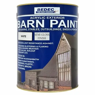 Bedec Barn Paint Semi Gloss (Ready Mixed) (All Colours) 5L • £73.51