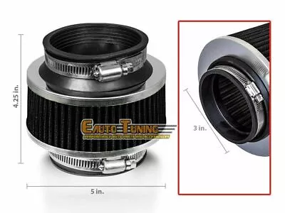 3  Cold Air Intake Bypass Valve Filter BLACK For New Yorker/Pacifica/PT Cruiser • $14.39