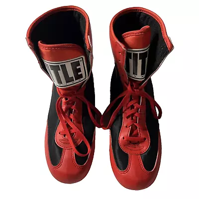 Title High Top Boxing Shoes Boxing Boots Red Black Size 5 • $28