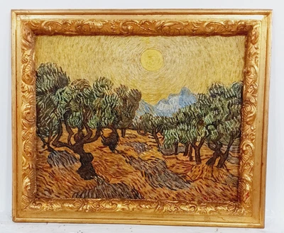 $580 • Buy Antique Oil On Canvas By Van Gogh 1876 With Frame In Golden Leaf Nice Good C.