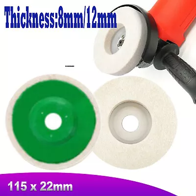 115mm 4.5 Inch Wool Buffing Wheel Felt Polishing Disc Pad Kit For Angle Grinder  • £4.43