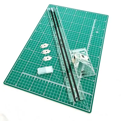 Jakar A3 Picture Photo Mount Cutter 40cm Guide Ruler & Cutting Mat Set Kit NEW • £29.16