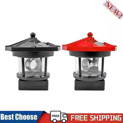 Large Solar Powered Lighthouse Rotating Led Bulb Garden Ornament Patio New Light • £6.71