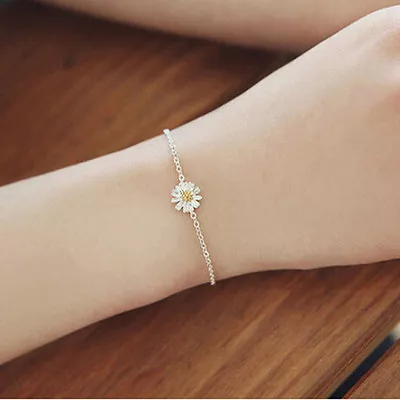 Daisy Bracelet Summer Flower Jewelry Wedding Bride Prom Mum Birthday Gift 501 • £5.50