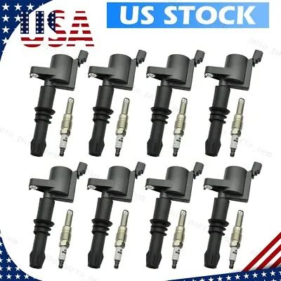 8 Heavy Duty Ignition Coil & Platinum Spark Plug For 04-08 Ford F150 F250 FD508 • $75.95
