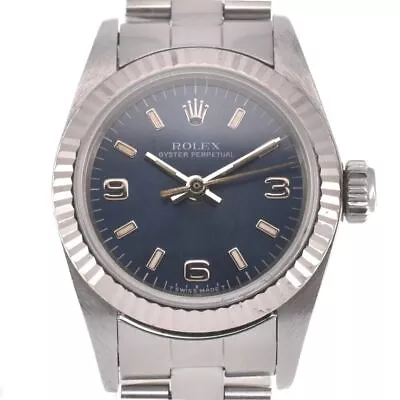 ROLEX Oyster Perpetual 67194 WG Bezel Cal.2130 Automatic Ladies Watch N#129678 • $3866.41