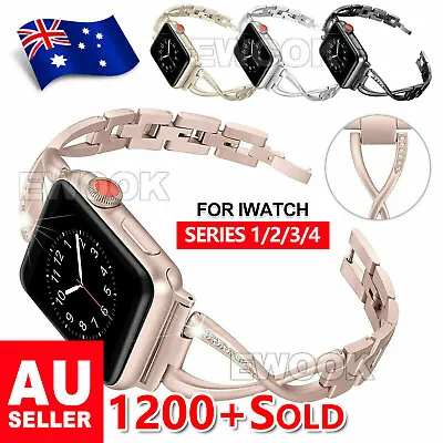 $8.45 • Buy For Apple Watch IWatch Band Series 8 7 SE 6 5 4 3 Magnetic Stainless Steel Strap