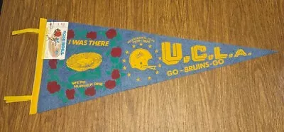 Vintage Rose Bowl 1976 UCLA Bruins Football Pennant Flag Pasadena California • $49.99