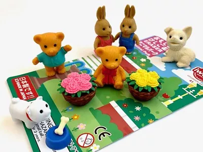 £11.85 • Buy IWAKO Japanese Puzzle Erasers ANIMAL PARK PARTY Blister Card Set