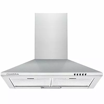 Cooker Hoods 60cm Stainless Steel Chimney Range Hood 600mm Recirculating Duct K • £115.07