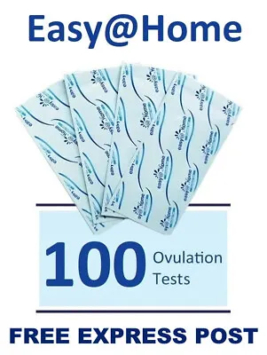 100 X Easy@Home Ovulation LH Test Strips - FREE EXPRESS POST • $79.50