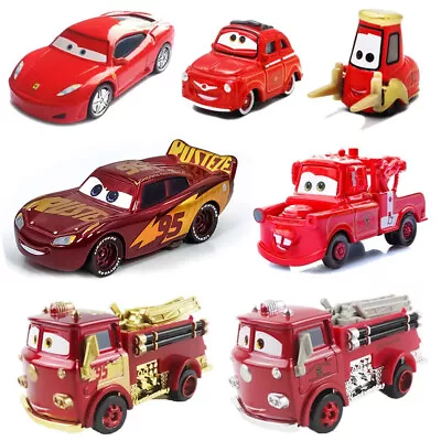Disney Pixar Cars McQueen Mater Firetruck 1:55 Diecast Model Car Toys Gift • $18.78