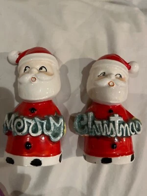 $7.99 • Buy Vintage Salt & Pepper Shakers Santa Japan Christmas