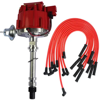 $76.96 • Buy For Chevy SBC 350 BBC 454 HEI Distributor With Spark Plug Wires Ignition Kit