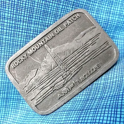 Rocky Mountain Oil Patch Belt Buckle AMF Tuboscope Promo Vtg Hit Line USA.XTT565 • $31.98